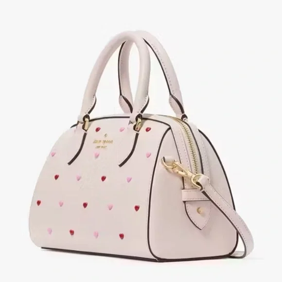 New Kate Spade Madison Heart Studs Small Dolly Duffle# KK211 - Picture 5 of 9